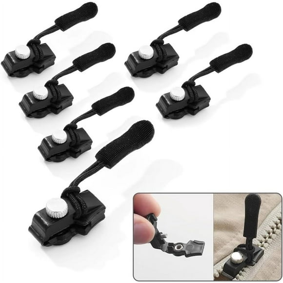 Vaidha 6Pcs Universal Zipper Repair Kit Instant Zippers Replacement Zip Slider Teeth Zippers Design Arts Crafts And Sewing Fasteners Zipper Repair Kit