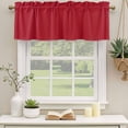 thumbnail image 2 of 2 Pack Valances for Window, Pure Red Short Curtains for Kitchen Bedroom Living Room, Simple Solid Color Rod Pocket Small Window Treatment Valance Drapes 42 x 18 Inch, 2 of 8