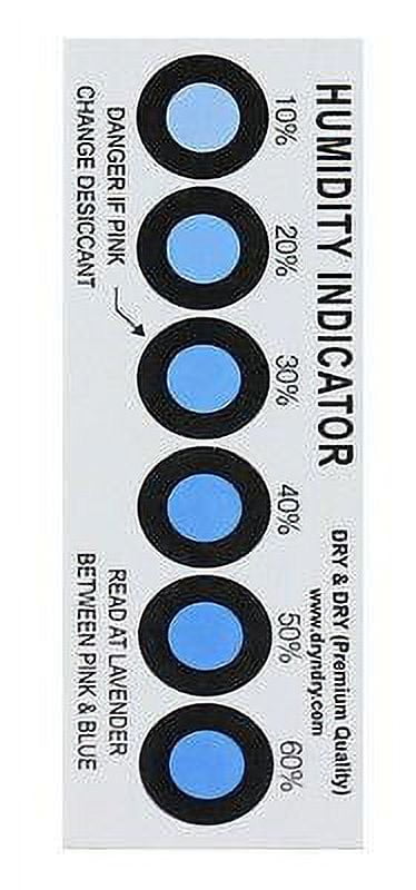 "Dry & Dry" Premium Humidity Indicator Cards(10-60%) - Reusable(100 Cards)