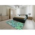 thumbnail image 4 of Ahgly Company Indoor Round Patterned Turquoise Green Area Rugs, 7' Round, 4 of 6