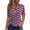 Royal Blue #14, variant on KDDYLITQ 250 Years Birthday Shirt Womens 250th Anniversary Printed Short Sleeve Tees Flag Button V Neck Lightweight T-Shirts Birthday Athletic Clothes Blue XL