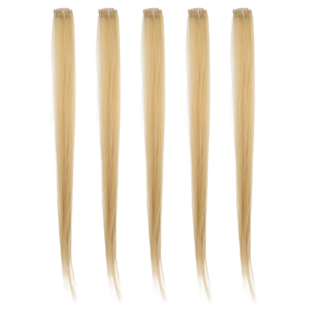 Clip en postizo, clip de postizo rePeluca de pelo largo y recto, peluca de oreja colgante roja flexible, sin rastro, clip en el postizo, 5 piezas para cosplay para baile de graduación