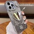 thumbnail image 2 of for iPhone 16 Pro Max Bling Case, Shockproof Luxury Shiny Diamond 3D Butterfly Glitter Gilry Woman Thin Soft Phone Cover with Love Heart Makeup Mirror for iPhone 16 Pro Max 6.9 inch (Pink), 2 of 12