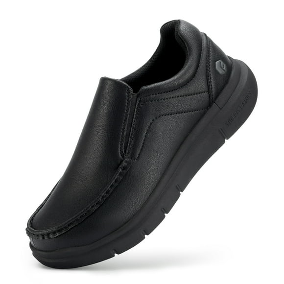 FitVille Mens Wide Slip-On Dress Shoes Leather Loafers Business Casual Shoes for Men