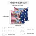 thumbnail image 3 of Waterproof Throw Pillow Covers Set of 2, 26x26 Inch 4th of July Decorative Pillowcases Outdoor Pillow Slip Cushion Covers Set for Couch Tent Independence Day Red Blue Stars Striped, 3 of 7
