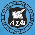 thumbnail image 3 of CafePress - Alpha Sigma Phi Black And White Seal T Shirt - Women's Traditional Fit Dark T-Shirt, 3 of 4