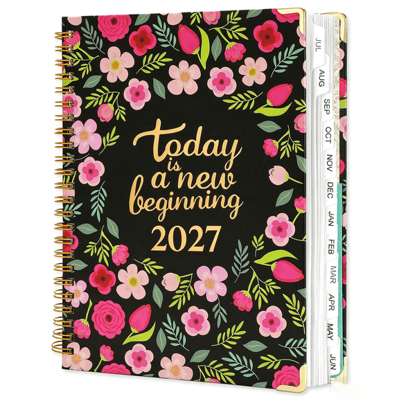 SUOSDEY 2027 Year Planner Calendar Notebook(Jan-Dec.2027,6.3"x8.5")Daily Weekly Monthly Agenda Planner for Women Men