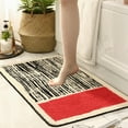 thumbnail image 3 of Hiroekza Bathroom Rugs Non Slip Washable Bath Mat 40x60cm Quick Dry Anti Mold Polyester Fiber Shower Rug for Bathroom Floor Tub and Shower Cloud Comfort Bath Rug Red, 3 of 6
