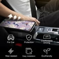 thumbnail image 5 of 1pc Center Console Armrest Cover Pad 12.6x7.5 inch Flower with Hummingbird Neoprene Car Armrest Cushion Waterproof Armrests Seat Box Cover Protector for Universal Cars Vehicles SUVs DIYDIY, 5 of 9
