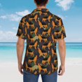 thumbnail image 6 of Daiia German Shepherd Dog Hawaiian Shirt for Men Gentle Cotton Regular Short Sleeve Casual-Small, 6 of 9