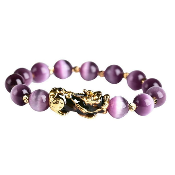 Pulsera PIXIU de Feng Shui chino para hombres y mujeres: atrae la suerte, la valentía y la riqueza. dorado