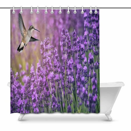 Pop Beautiful Hummingbird Lavender Flowers Bathroom Decor Shower Lavender Flowers Bathroom Decor Shower