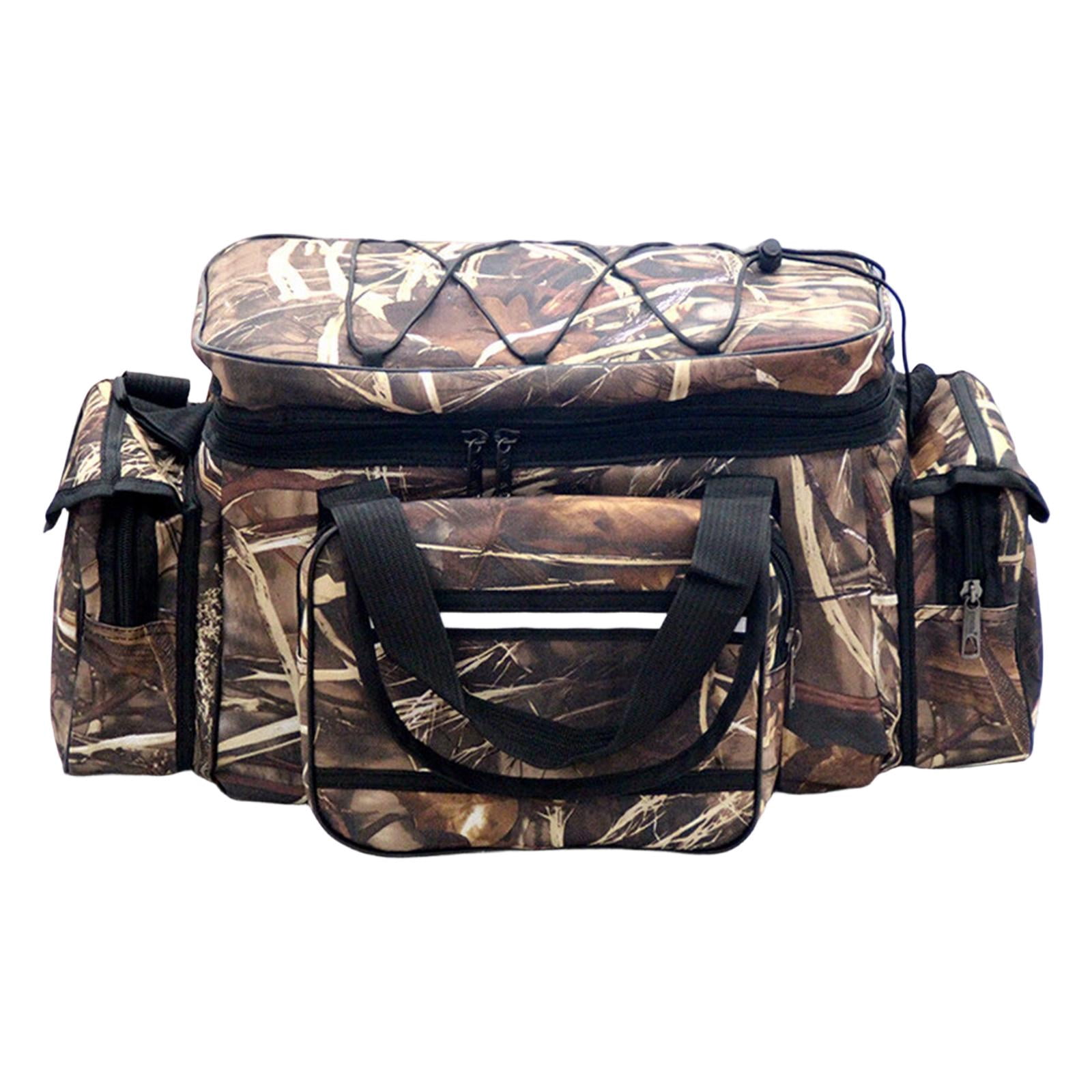 Wswqop Fishing Bag Carry Case Multipurpose Organizer Fishing Pole Reel Gear Storage Bag