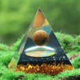 thumbnail image 2 of Pirámide de orgón hecha a mano de 6 cm, piedra de cristal de peridoto, orgonita, Chakra de equilibrio energético Tmvgtek Oficina Multiescena Multifunción, 2 of 8