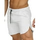 thumbnail image 1 of Pantalones cortos de entrenamiento de gimnasio para hombres, pantalones cortos para correr, entrenamiento ajustado, levantamiento de pesas, culturismo, Jogger con bolsillos, blanco medio Jormftte HMHZ821-4, 1 of 7