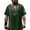 A01-Army Green, variant on Men's Viking T-Shirt Linen V-Neck Short Sleeve Tee with Celtic Knot Retro Embroidery Relaxed Fit Summer Top for Beach, Vacation, Festivals Army Green,M