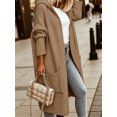 thumbnail image 4 of Long Sleeved Fall Winter Women Casual Hooded Knit Coat Loose Long Cardigan with Pocket, 4 of 6