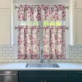thumbnail image 3 of Kitchen Curtains and Valance Set 36 Inch Tier Pioneer Colorful Floral 3 Pieces Set Dining Room Small Curtain Drapes Cafe Curtains Valance for Home Decor Rod Pocket, 3 of 6