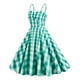 thumbnail image 4 of ICHUANYI Clearance Women's Fashion V-neck Sleeveless Vintage Printed Party Cocktail Dresses Stretchy Dresses(Green, L) ICHUANYI WER2023080801436, 4 of 8