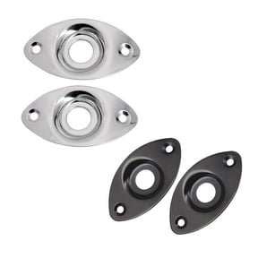 Pack/4pcs DIY Iron Guitar Output Input Jack Socket Cover Plate with Mounting