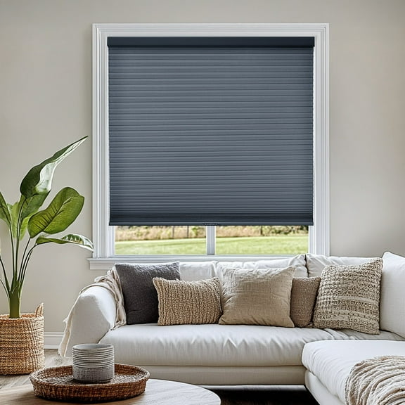 Chicology Light Filtering Cellular Shade, Morning Ocean, 59.5"W X 64"H