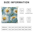 thumbnail image 5 of Shiartex Daisies Modern Rustic Decorative Throw Pillow Cover with Zipper Home Decor Printed on Both Sides - Pack of 1 - Suitable for All Seasons 12x12in, 5 of 5