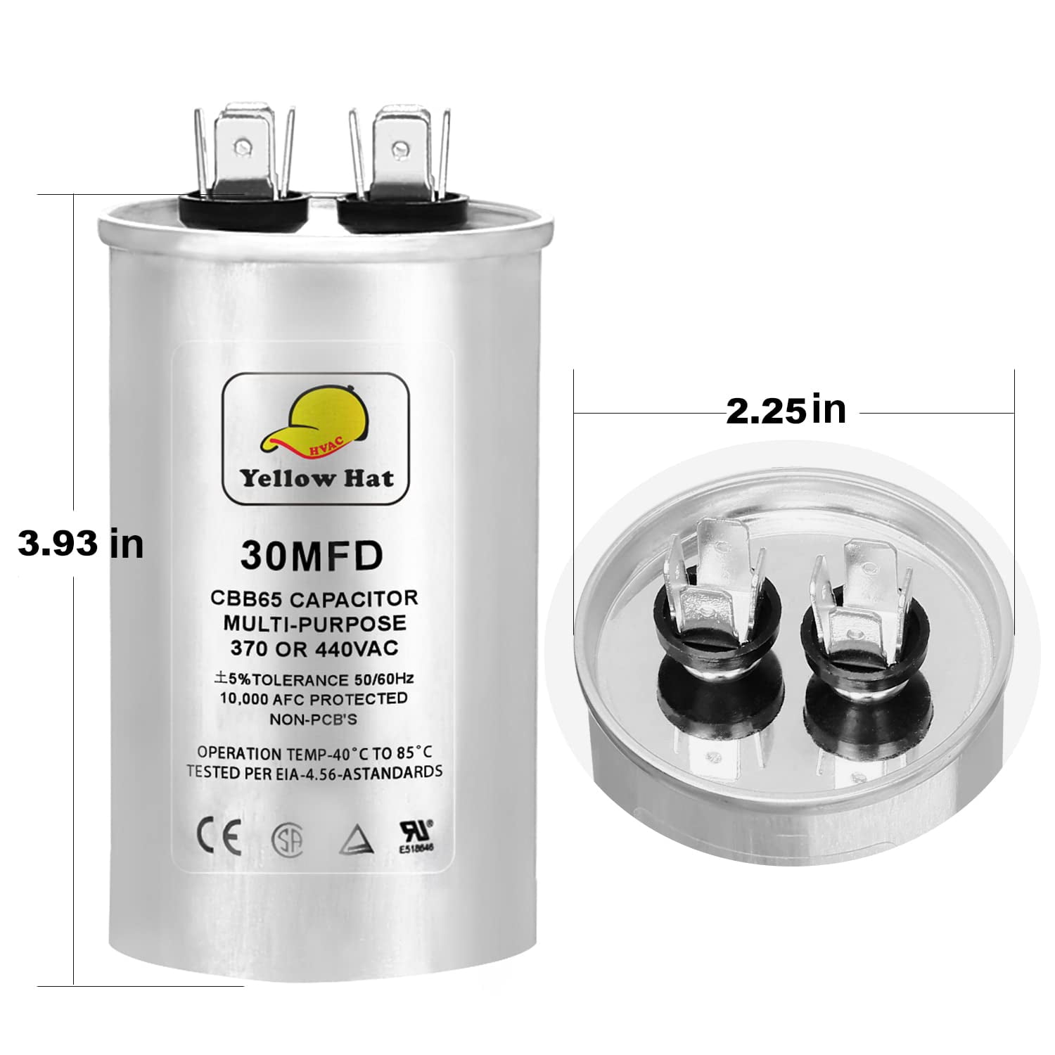 Buy Capacitor for Air Conditioner 30 UF MFD 370 or 440 Volt VAC, Multi