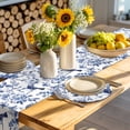 thumbnail image 4 of White Blue Spring Floral Round 13 Inch Placemats Set of 8, Summer Botanical Hummingbird HeatResistant Non Slip Place Mats for Dining Table, Wipeable Braided Kitchen Table Mats for Housewarming, 4 of 9