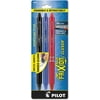 PILOT FriXion Clicker Erasable, Refillable & Retractable Gel Ink Pens, Fine Point, Black/Blue/Red Inks, 3-Pack 31467