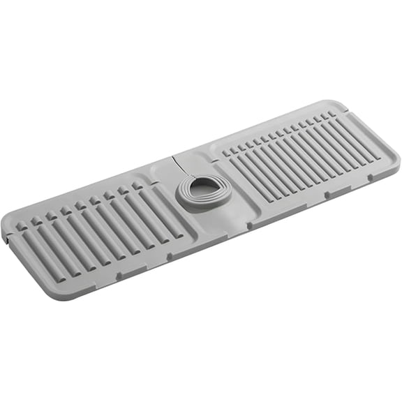 Faucet Mat for Kitchen Sink,2024 New Kitchen Sink Splash Proof Silicone Drainage Mat,Splash Guard for Kitchen Sink Area,Sink Faucet Mat Splash Guard for Kitchen Bathroom (Gray, Standard)