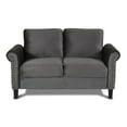 thumbnail image 2 of Judy 60 Inch Velvet Upholstered Loveseat with Nailhead Trim, Gray, 2 of 5