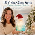 thumbnail image 5 of Beginner-Friendly DIY Lighted Sea Glass Santa Christmas Decor Kit,Complete Kit with Sea Glass Pieces,Warm Fairy Lights & Step-by-Step Guide Included,Coastal Holiday Craft(A4), 5 of 5