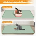 thumbnail image 4 of Cat Litter Mat, Extra Large 51" x 25.6" Silicone Mat Litter Trapping Mat for Scatter Control, Soft on Kitty Paws, Easy to Clean (Green), 4 of 13