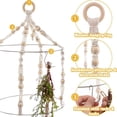 thumbnail image 2 of Plants Drying Rack Multiple Functions Hand Woven Macrame Vegetables Plants Dryer, 2 of 6