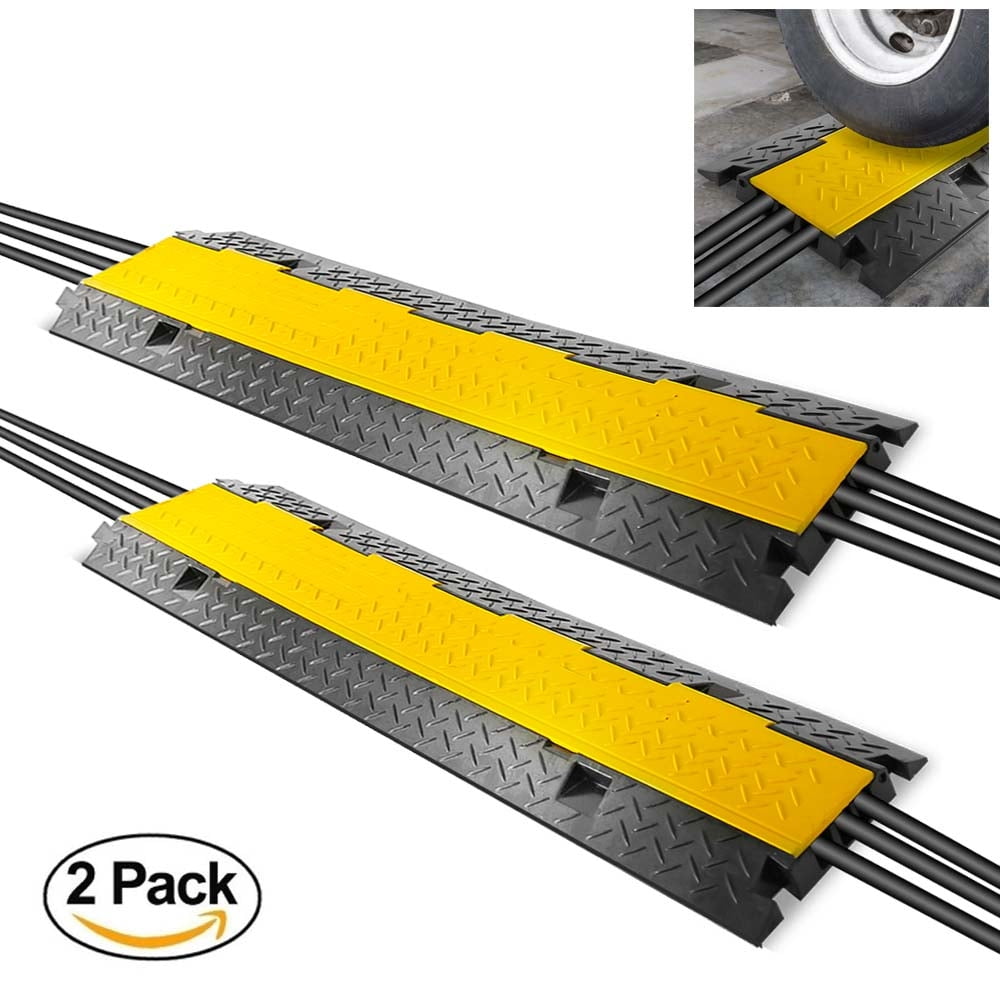 Pyle PCBLCO105X2 Cable Protector Cover Ramps Cord/Wire Safety