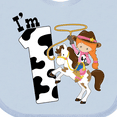thumbnail image 4 of Inktastic I'm One-cowgirl Riding Horse Birthday Girls Baby Bib, 4 of 4