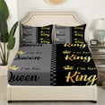thumbnail image 3 of His And Hers Bed Sheets King And Queen Crown Sheet Set For Couple Men Women Mr Mrs,Valentine'S Day Wedding Bedding Sheets Gifts,Romantic Love Heart Bed Sheet Set 3 Piece Twin Size, 3 of 6