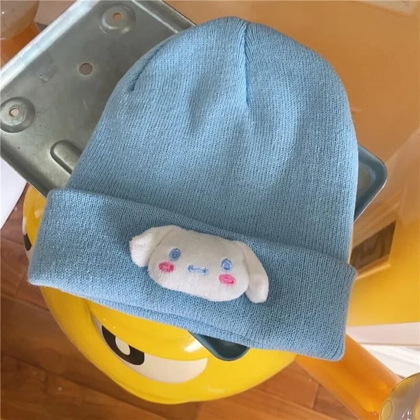 Sanrio-gorro de punto de lana de Hello Kitty Cinnamoroll, gorro de pareja versátil de dibujos animados My Melody Kuromi, cálido, Otoño e Invierno LIUWENJING unisex
