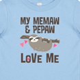 thumbnail image 4 of Inktastic My Memaw and Pepaw Love Me Sloth Girls Baby T-Shirt, 4 of 5
