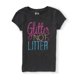 thumbnail image 1 of Aeropostale Girls Glitter Not Litter Graphic T-Shirt, Negro, XL (14), 1 of 1