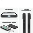 thumbnail image 4 of Liquid Silicone Soft Microfiber Case for iPhone 16e with Tempered Glass Screen Protector - Black, 4 of 6