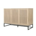 thumbnail image 4 of Spaco 3 Door Accent Storage Cabinet Sideboard Cabinet for Living Room, Natural, 4 of 11