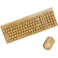 thumbnail image 1 of Teclado y ratón inalámbricos de bambú: naturales, hechos a mano y ecológicos. Teclado compacto con 2 teclados. Ratón de 3 botones con rueda de desplazamiento., 1 of 8