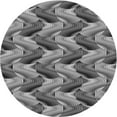 thumbnail image 1 of Ahgly Company Indoor Round Patterned Dark Gray Area Rugs, 6' Round, 1 of 6