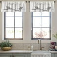 thumbnail image 3 of LALILO Kitchen Curtain Valance Sketch With Beach And Beach Rod Pocket Window Curtain 52"x 18" Set of 2, 3 of 5