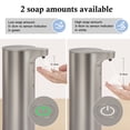 thumbnail image 7 of Lococo Soap Dispenser, Rechargeable Automatic Soap Dispenser Stainless Steel Touchless Foaming Soap Dispenser for Bathroom Auto Hand Soap Dispenser for Kitchen, Silver, Xmas Gift,9oz, 7 of 7