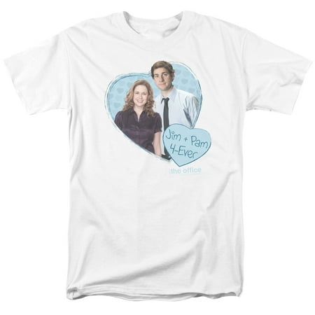 THE OFFICE/JIM & PAM 4 EVER - S/S ADULT 18/1 - WHITE - MD