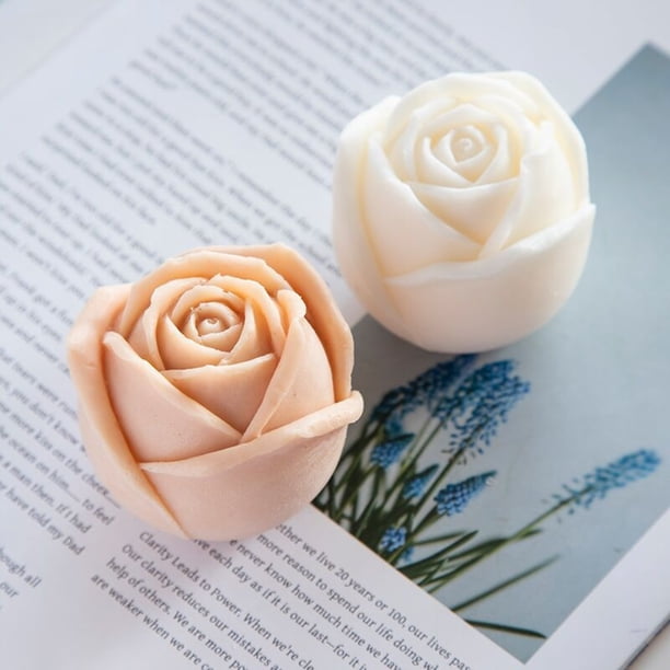 Molde para tarta de mousse de rosas con 6 cavidades para fiestas navideñas, molde para hornear chocolate y jabón de manos