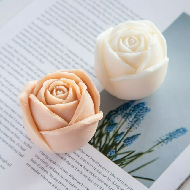 Molde para tarta de mousse de rosas con 6 cavidades para fiestas navideñas, molde para hornear chocolate y jabón de manos