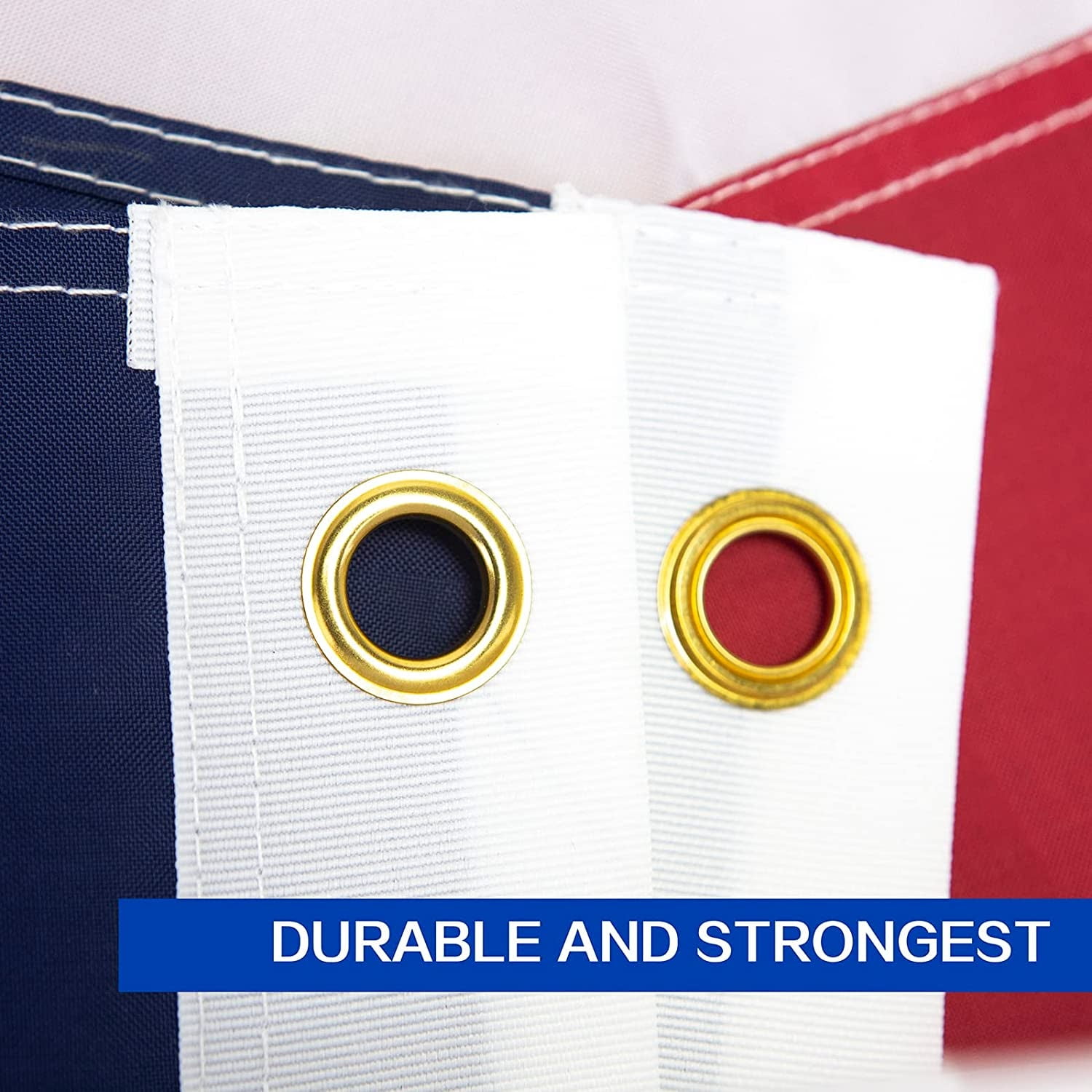 Samerd Texas Flag 5x8 Durable Weather-Resistant Nylon with Embroidered Stars and Brass Grommets